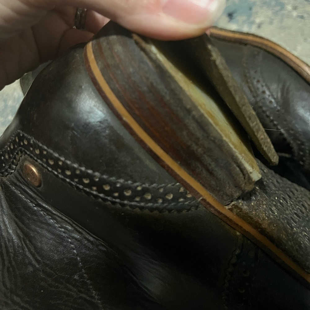 SEBAGO Claremont Sz 8M Women's Wingtip mahogany brown leather Boots Booties - Picture 6 of 9